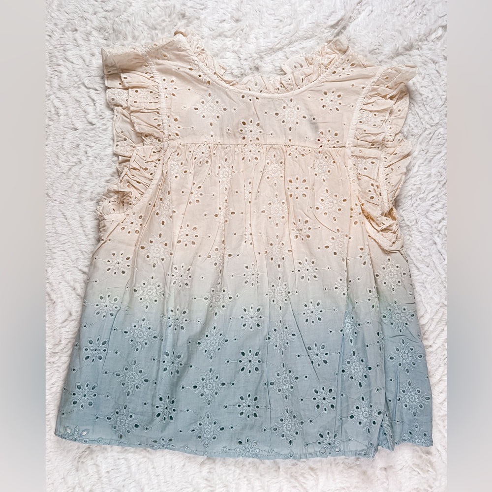 NWT! Ombrè Eyelet Lace Top